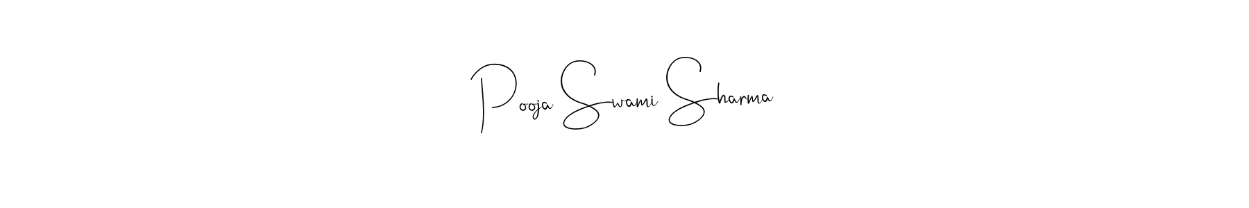 Use a signature maker to create a handwritten signature online. With this signature software, you can design (Andilay-7BmLP) your own signature for name Pooja Swami Sharma. Pooja Swami Sharma signature style 4 images and pictures png