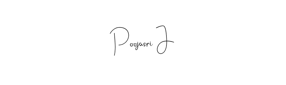The best way (Andilay-7BmLP) to make a short signature is to pick only two or three words in your name. The name Poojasri J include a total of six letters. For converting this name. Poojasri J signature style 4 images and pictures png