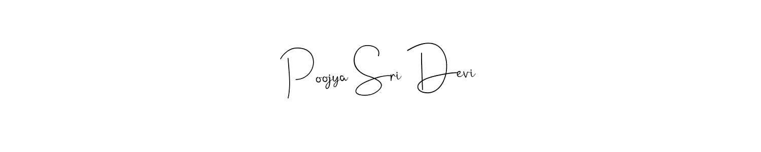 Poojya Sri Devi stylish signature style. Best Handwritten Sign (Andilay-7BmLP) for my name. Handwritten Signature Collection Ideas for my name Poojya Sri Devi. Poojya Sri Devi signature style 4 images and pictures png