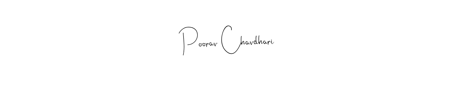 You can use this online signature creator to create a handwritten signature for the name Poorav Chavdhari. This is the best online autograph maker. Poorav Chavdhari signature style 4 images and pictures png