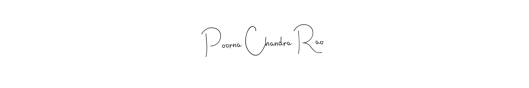 Use a signature maker to create a handwritten signature online. With this signature software, you can design (Andilay-7BmLP) your own signature for name Poorna Chandra Rao. Poorna Chandra Rao signature style 4 images and pictures png