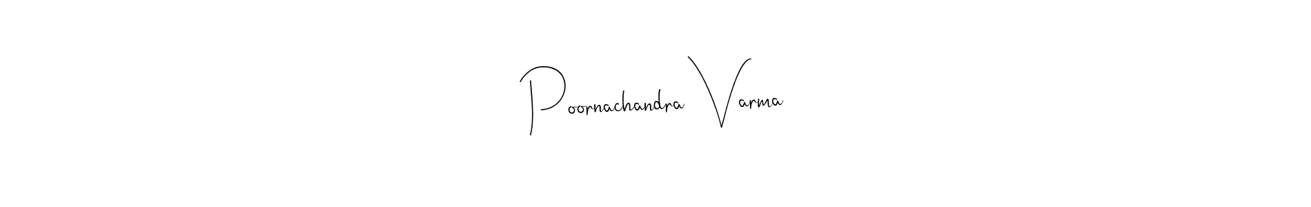 You should practise on your own different ways (Andilay-7BmLP) to write your name (Poornachandra Varma) in signature. don't let someone else do it for you. Poornachandra Varma signature style 4 images and pictures png