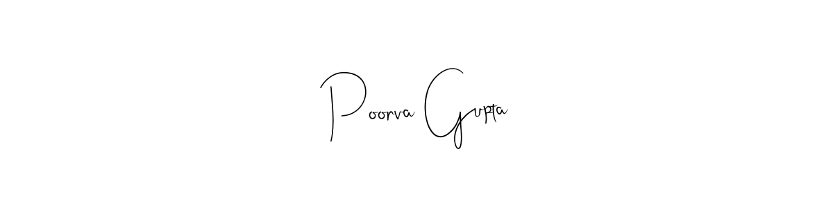 The best way (Andilay-7BmLP) to make a short signature is to pick only two or three words in your name. The name Poorva Gupta include a total of six letters. For converting this name. Poorva Gupta signature style 4 images and pictures png