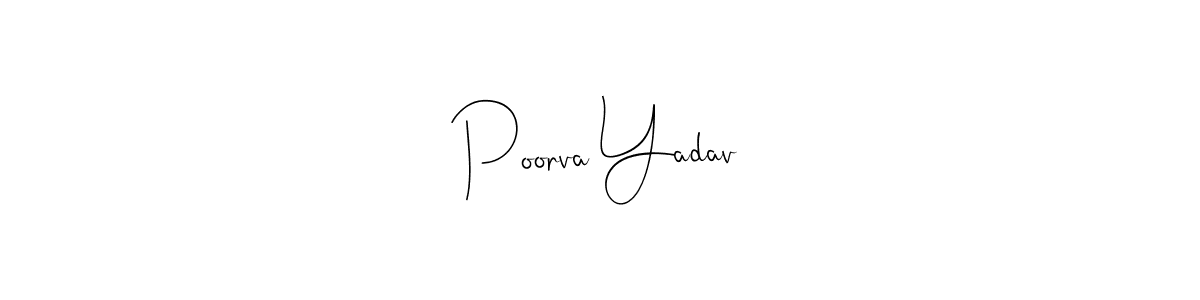 Make a beautiful signature design for name Poorva Yadav. Use this online signature maker to create a handwritten signature for free. Poorva Yadav signature style 4 images and pictures png