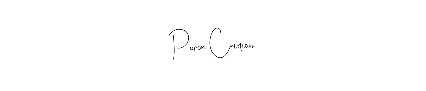 Use a signature maker to create a handwritten signature online. With this signature software, you can design (Andilay-7BmLP) your own signature for name Poron Cristian. Poron Cristian signature style 4 images and pictures png