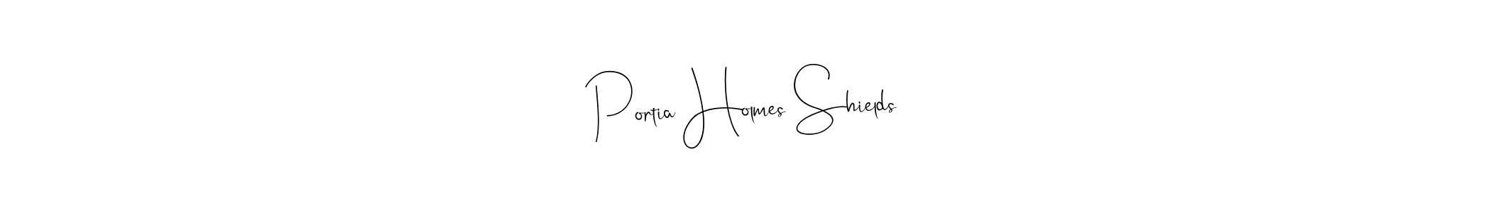 Use a signature maker to create a handwritten signature online. With this signature software, you can design (Andilay-7BmLP) your own signature for name Portia Holmes Shields. Portia Holmes Shields signature style 4 images and pictures png