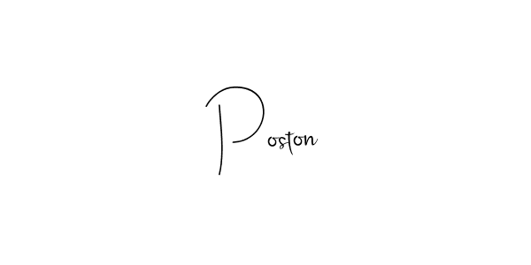 if you are searching for the best signature style for your name Poston. so please give up your signature search. here we have designed multiple signature styles  using Andilay-7BmLP. Poston signature style 4 images and pictures png