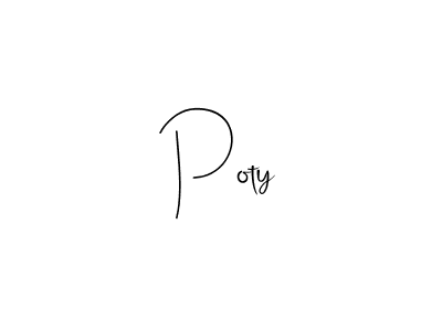 You should practise on your own different ways (Andilay-7BmLP) to write your name (Poty) in signature. don't let someone else do it for you. Poty signature style 4 images and pictures png