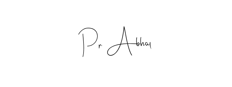 You should practise on your own different ways (Andilay-7BmLP) to write your name (Pr Abhal) in signature. don't let someone else do it for you. Pr Abhal signature style 4 images and pictures png