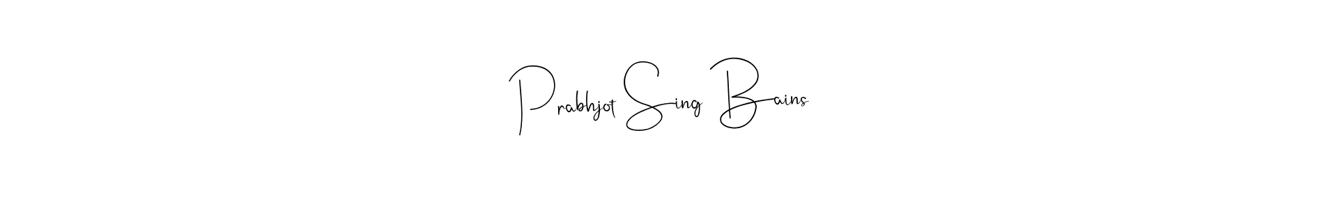 The best way (Andilay-7BmLP) to make a short signature is to pick only two or three words in your name. The name Prabhjot Sing Bains include a total of six letters. For converting this name. Prabhjot Sing Bains signature style 4 images and pictures png