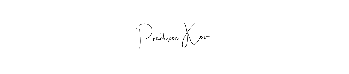 How to make Prabhleen Kaur signature? Andilay-7BmLP is a professional autograph style. Create handwritten signature for Prabhleen Kaur name. Prabhleen Kaur signature style 4 images and pictures png