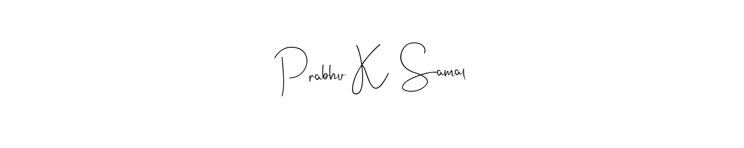 How to Draw Prabhu K  Samal signature style? Andilay-7BmLP is a latest design signature styles for name Prabhu K  Samal. Prabhu K  Samal signature style 4 images and pictures png