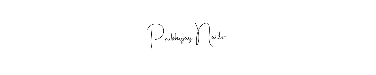 Make a beautiful signature design for name Prabhujay Naidu. Use this online signature maker to create a handwritten signature for free. Prabhujay Naidu signature style 4 images and pictures png