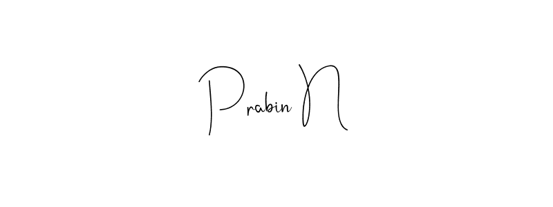 Make a beautiful signature design for name Prabin N. With this signature (Andilay-7BmLP) style, you can create a handwritten signature for free. Prabin N signature style 4 images and pictures png