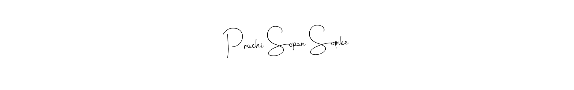 Create a beautiful signature design for name Prachi Sopan Solnke. With this signature (Andilay-7BmLP) fonts, you can make a handwritten signature for free. Prachi Sopan Solnke signature style 4 images and pictures png