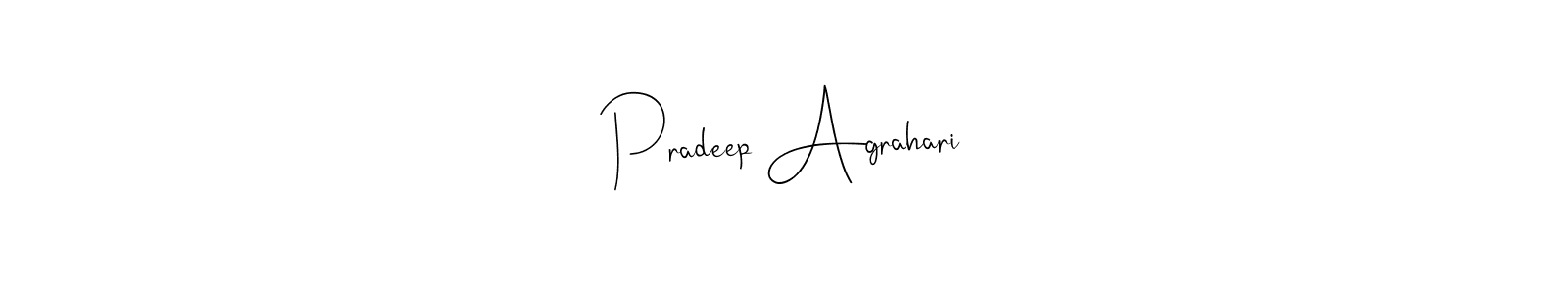 Use a signature maker to create a handwritten signature online. With this signature software, you can design (Andilay-7BmLP) your own signature for name Pradeep Agrahari. Pradeep Agrahari signature style 4 images and pictures png
