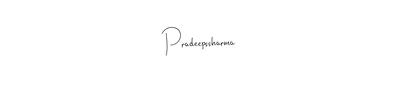 You should practise on your own different ways (Andilay-7BmLP) to write your name (Pradeepssharma) in signature. don't let someone else do it for you. Pradeepssharma signature style 4 images and pictures png