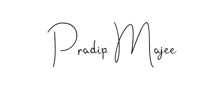 Enhance your business communications with Pradip Majee signature in Andilay-7BmLP lettering. Clean, modern, and universally compatible. Pradip Majee signature style 4 images and pictures png