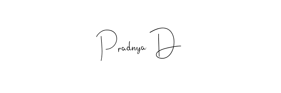 Use a signature maker to create a handwritten signature online. With this signature software, you can design (Andilay-7BmLP) your own signature for name Pradnya D. Pradnya D signature style 4 images and pictures png