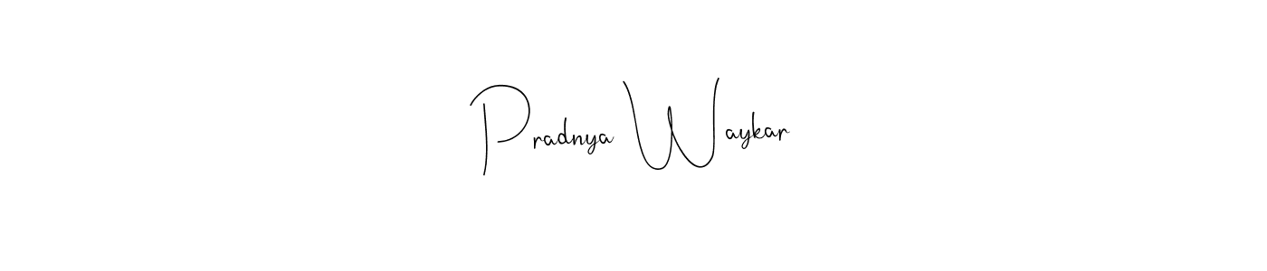 Design your own signature with our free online signature maker. With this signature software, you can create a handwritten (Andilay-7BmLP) signature for name Pradnya Waykar. Pradnya Waykar signature style 4 images and pictures png