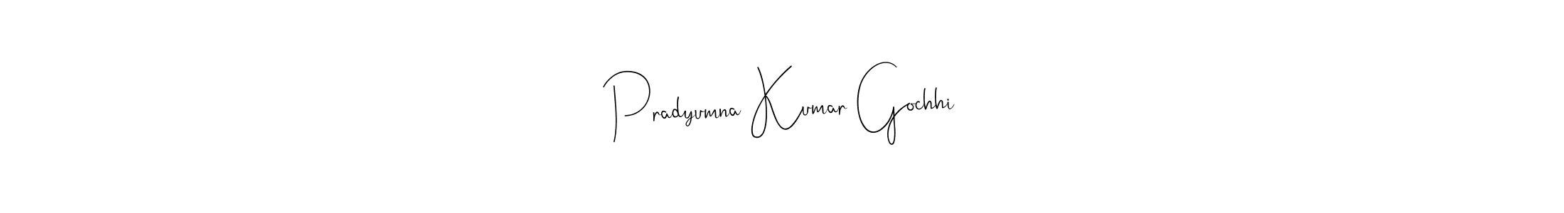 The best way (Andilay-7BmLP) to make a short signature is to pick only two or three words in your name. The name Pradyumna Kumar Gochhi include a total of six letters. For converting this name. Pradyumna Kumar Gochhi signature style 4 images and pictures png