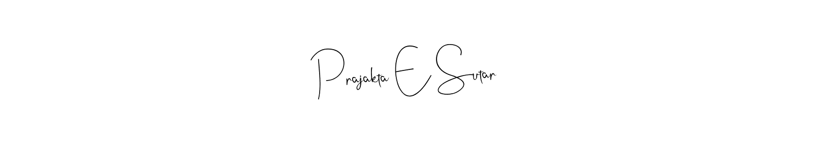 Also we have Prajakta E Sutar name is the best signature style. Create professional handwritten signature collection using Andilay-7BmLP autograph style. Prajakta E Sutar signature style 4 images and pictures png