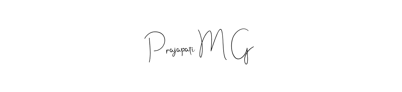 You should practise on your own different ways (Andilay-7BmLP) to write your name (Prajapati M G) in signature. don't let someone else do it for you. Prajapati M G signature style 4 images and pictures png