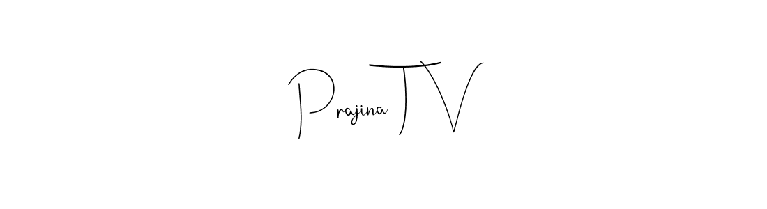 Use a signature maker to create a handwritten signature online. With this signature software, you can design (Andilay-7BmLP) your own signature for name Prajina T V. Prajina T V signature style 4 images and pictures png
