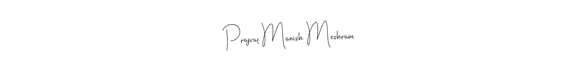 The best way (Andilay-7BmLP) to make a short signature is to pick only two or three words in your name. The name Prajval Manish Meshram include a total of six letters. For converting this name. Prajval Manish Meshram signature style 4 images and pictures png