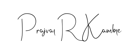 Create an unforgettable impression when signing with Prajval R Kamble name styled in Andilay-7BmLP typography. 100% free online generator. Prajval R Kamble signature style 4 images and pictures png