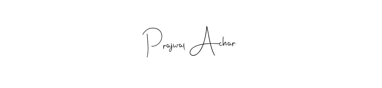 It looks lik you need a new signature style for name Prajwal Achar. Design unique handwritten (Andilay-7BmLP) signature with our free signature maker in just a few clicks. Prajwal Achar signature style 4 images and pictures png