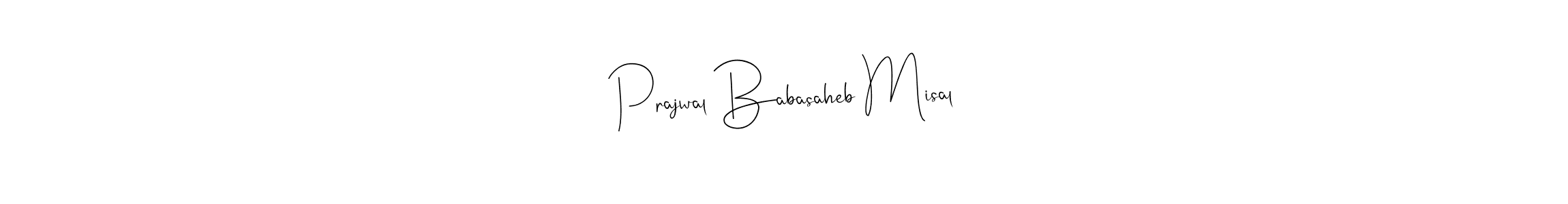 Design your own signature with our free online signature maker. With this signature software, you can create a handwritten (Andilay-7BmLP) signature for name Prajwal Babasaheb Misal. Prajwal Babasaheb Misal signature style 4 images and pictures png