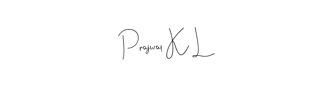 Also we have Prajwal K L name is the best signature style. Create professional handwritten signature collection using Andilay-7BmLP autograph style. Prajwal K L signature style 4 images and pictures png