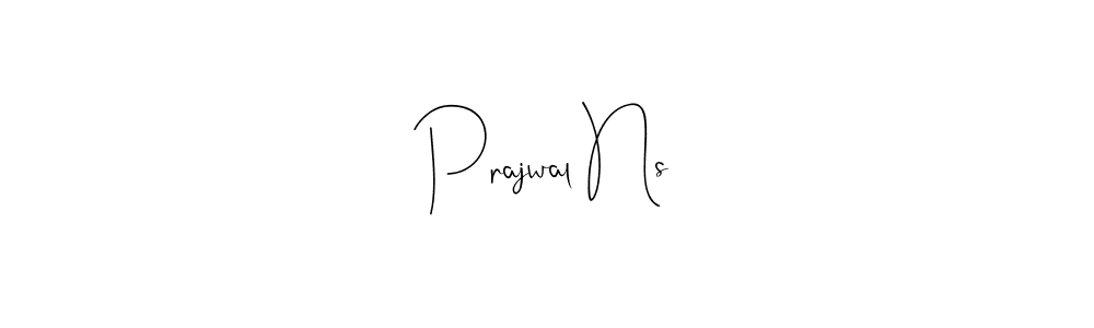 Prajwal Ns stylish signature style. Best Handwritten Sign (Andilay-7BmLP) for my name. Handwritten Signature Collection Ideas for my name Prajwal Ns. Prajwal Ns signature style 4 images and pictures png