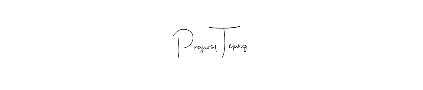 You should practise on your own different ways (Andilay-7BmLP) to write your name (Prajwal Telang) in signature. don't let someone else do it for you. Prajwal Telang signature style 4 images and pictures png