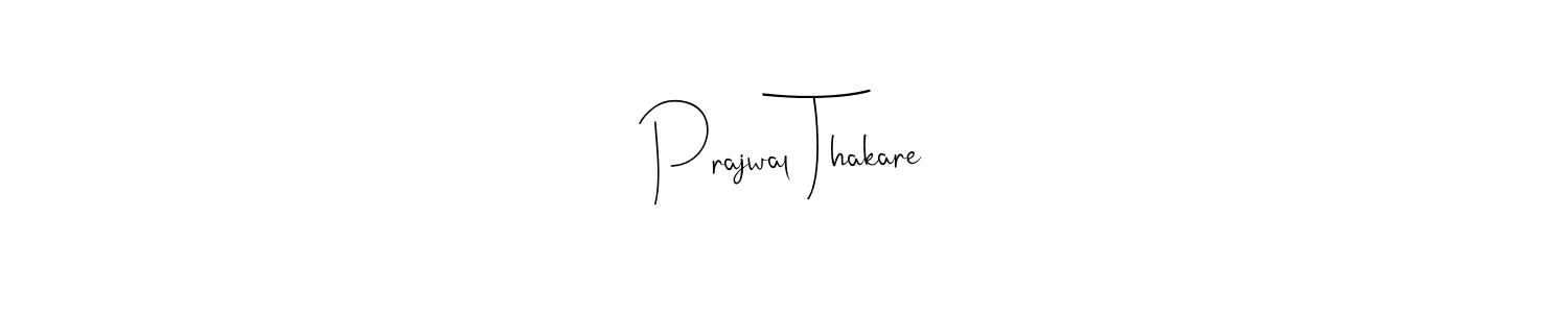 How to make Prajwal Thakare name signature. Use Andilay-7BmLP style for creating short signs online. This is the latest handwritten sign. Prajwal Thakare signature style 4 images and pictures png