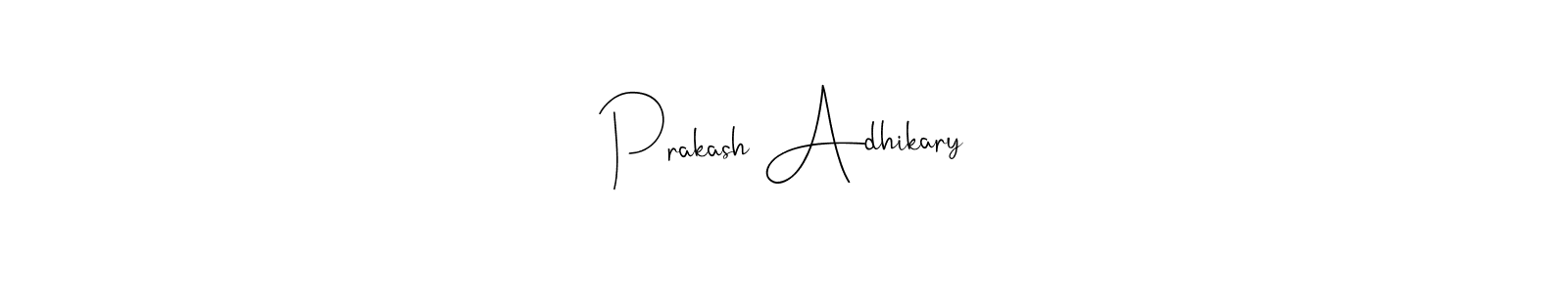 This is the best signature style for the Prakash Adhikary name. Also you like these signature font (Andilay-7BmLP). Mix name signature. Prakash Adhikary signature style 4 images and pictures png