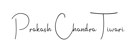 Create your official email sign-off with Prakash Chandra Tiwari name in Andilay-7BmLP style. Crisp, clean, and perfectly legible across all screens. Prakash Chandra Tiwari signature style 4 images and pictures png