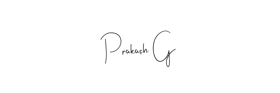 Also we have Prakash G name is the best signature style. Create professional handwritten signature collection using Andilay-7BmLP autograph style. Prakash G signature style 4 images and pictures png