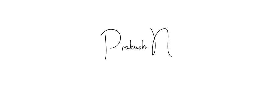if you are searching for the best signature style for your name Prakash N. so please give up your signature search. here we have designed multiple signature styles  using Andilay-7BmLP. Prakash N signature style 4 images and pictures png