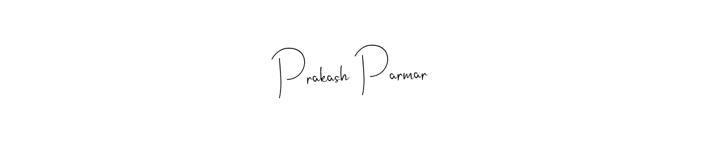 Create a beautiful signature design for name Prakash Parmar. With this signature (Andilay-7BmLP) fonts, you can make a handwritten signature for free. Prakash Parmar signature style 4 images and pictures png