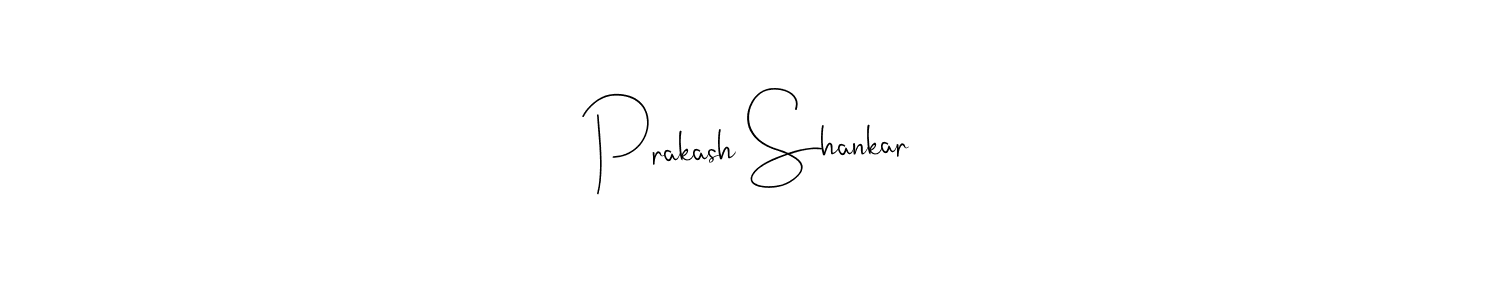 How to make Prakash Shankar name signature. Use Andilay-7BmLP style for creating short signs online. This is the latest handwritten sign. Prakash Shankar signature style 4 images and pictures png