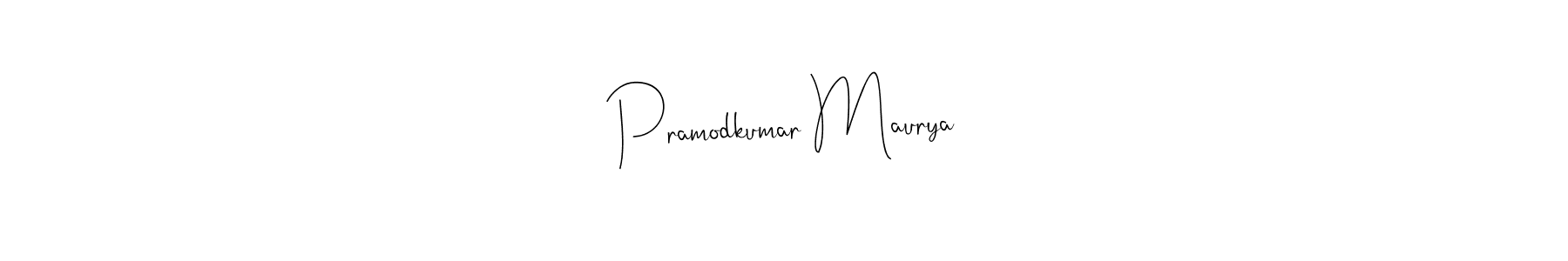 Andilay-7BmLP is a professional signature style that is perfect for those who want to add a touch of class to their signature. It is also a great choice for those who want to make their signature more unique. Get Pramodkumar Maurya name to fancy signature for free. Pramodkumar Maurya signature style 4 images and pictures png