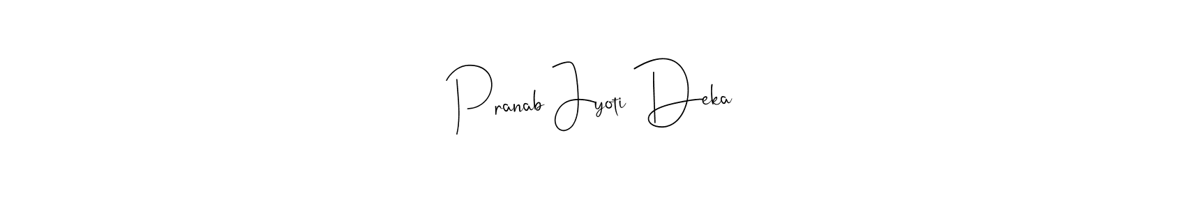 You should practise on your own different ways (Andilay-7BmLP) to write your name (Pranab Jyoti Deka) in signature. don't let someone else do it for you. Pranab Jyoti Deka signature style 4 images and pictures png