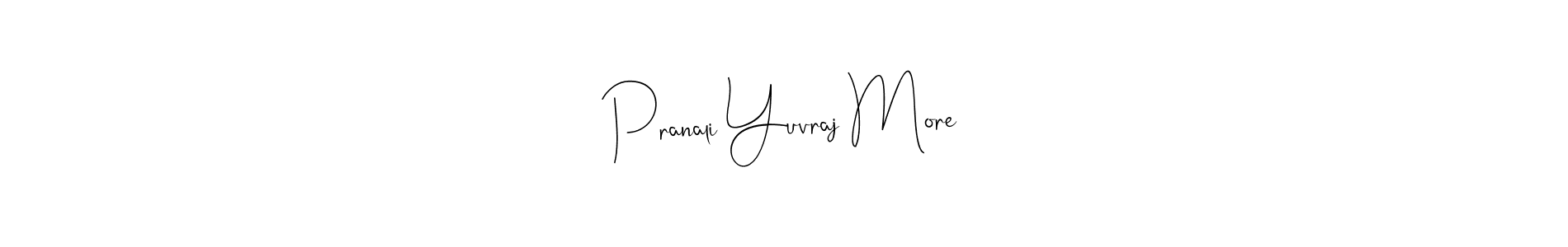 You should practise on your own different ways (Andilay-7BmLP) to write your name (Pranali Yuvraj More) in signature. don't let someone else do it for you. Pranali Yuvraj More signature style 4 images and pictures png