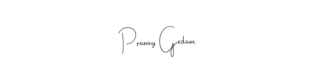 You can use this online signature creator to create a handwritten signature for the name Pranay Gedam. This is the best online autograph maker. Pranay Gedam signature style 4 images and pictures png