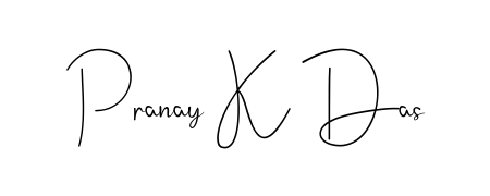 How to make Pranay K Das name signature. Use Andilay-7BmLP style for creating short signs online. This is the latest handwritten sign. Pranay K Das signature style 4 images and pictures png
