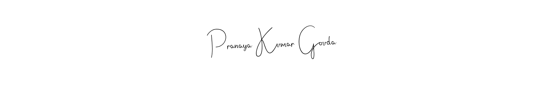 Create a beautiful signature design for name Pranaya Kumar Gouda. With this signature (Andilay-7BmLP) fonts, you can make a handwritten signature for free. Pranaya Kumar Gouda signature style 4 images and pictures png