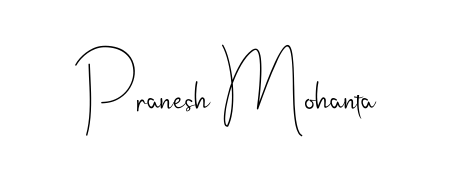 A stylish, flowing autograph style designed for name Pranesh Mohanta using Andilay-7BmLP typography. Perfect for digital creative projects. Pranesh Mohanta signature style 4 images and pictures png