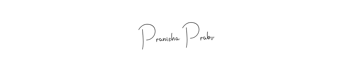 The best way (Andilay-7BmLP) to make a short signature is to pick only two or three words in your name. The name Pranisha Prabu include a total of six letters. For converting this name. Pranisha Prabu signature style 4 images and pictures png